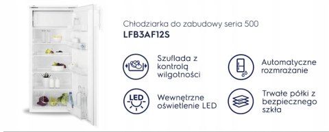 LODÓWKA DO ZABUDOWY ELECTROLUX LFB3AF12S 188 L, Oświetlenie Led