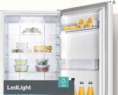 LODÓWKA GORENJE RK4162PW4 230 L, Oświetlenie LED, Szuflada Crisp Zone