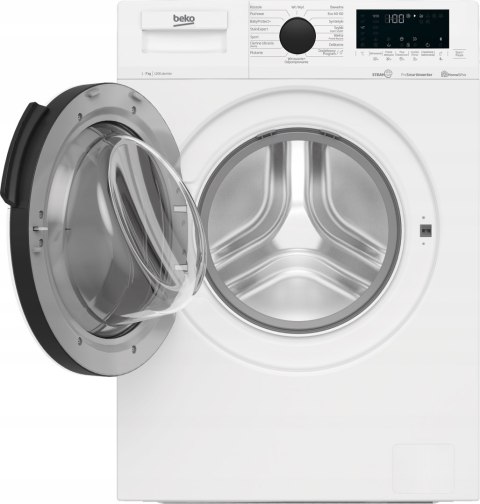 PRALKA BEKO WUE7626XBWS 7 kg 1200 obr Inwerter, Steam Cure, Wi-Fi