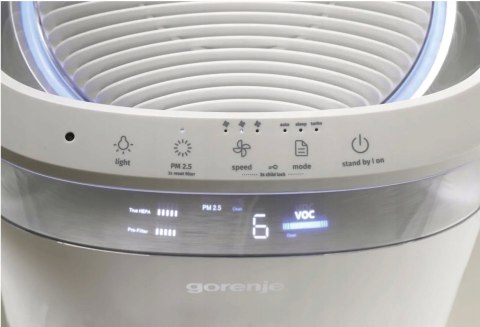 OCZYSZCZACZ POWIETRZA GORENJE AP500 SENSE AIR Wyświetlacz LED, Ion Tech