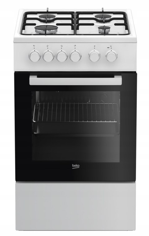 KUCHNIA GAZOWO-ELEKTRYCZNA BEKO FSS52020DW 60 L Steam Shine Zapalarka Grill