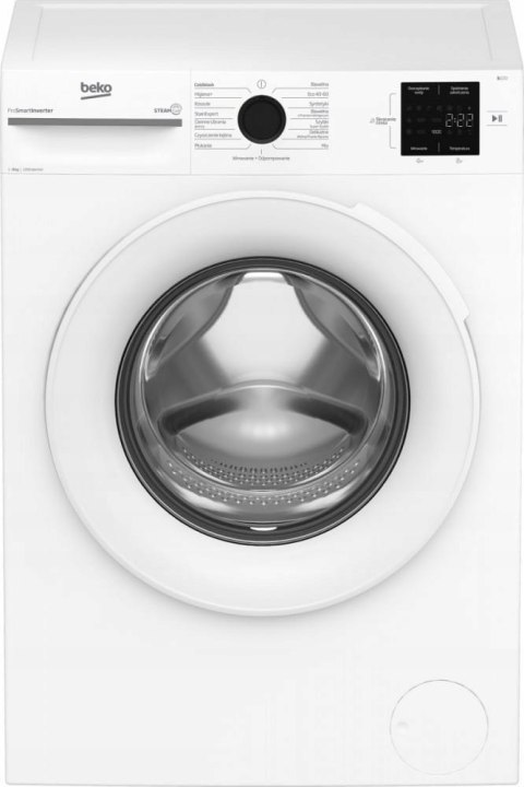 PRALKA BEKO BM1WFU38225WW 8 kg 1200 obr Inwerter, Aqua Wave, Steam Cure