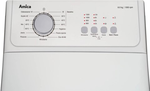 PRALKA OD GÓRY ŁADOWANA AMICA AGA3T813ANi 8 kg 1250 obr Auto Sensor