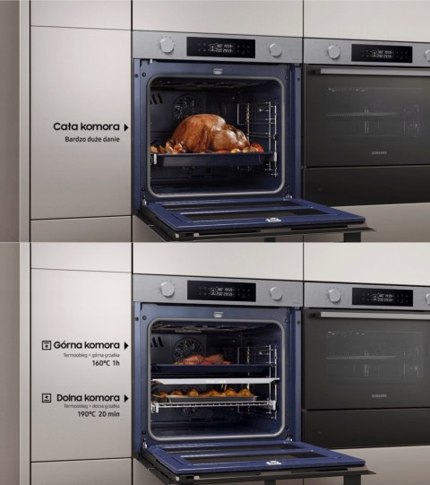 PIEKARNIK ZABU SAMSUNG Dual Cook NV7B4425ZAS 76 L Steam Clean, Grill, Wi-Fi