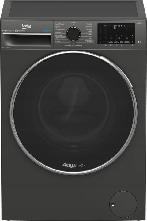 PRALKA BEKO B5WFU58408MDC 8 kg 1400 obr Inwerter Aqua Tech Steam Cure Wi-Fi