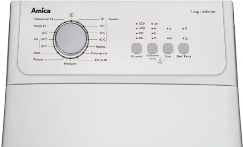 PRALKA ŁADOWANA OD GÓRY AMICA AGA3T712ANI 7 kg 1200 obr Auto Sensor