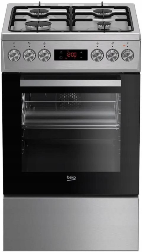 KUCHNIA GAZOWO ELEKT. BEKO FSM52321DXDS 55L Steam Shine Zapalarka Grill